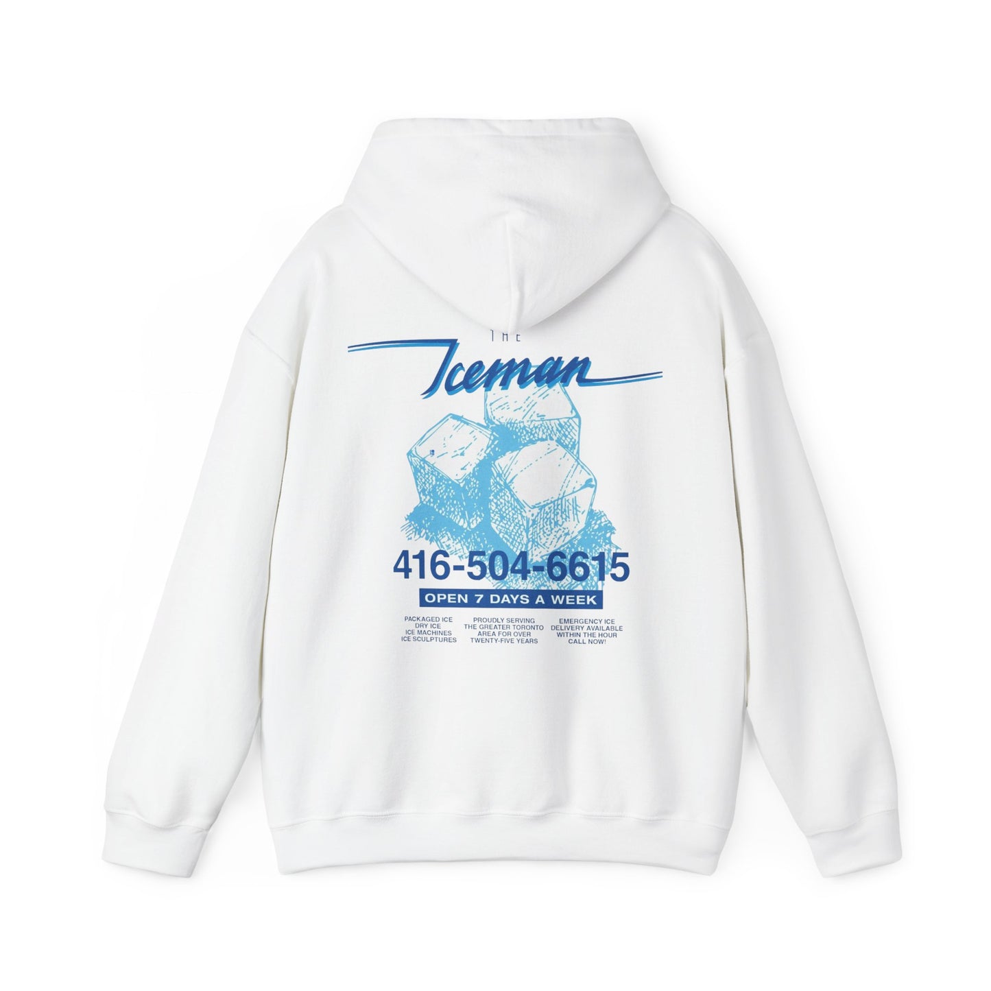 Drake Iceman Merch - Blue Iceman White Hoodie